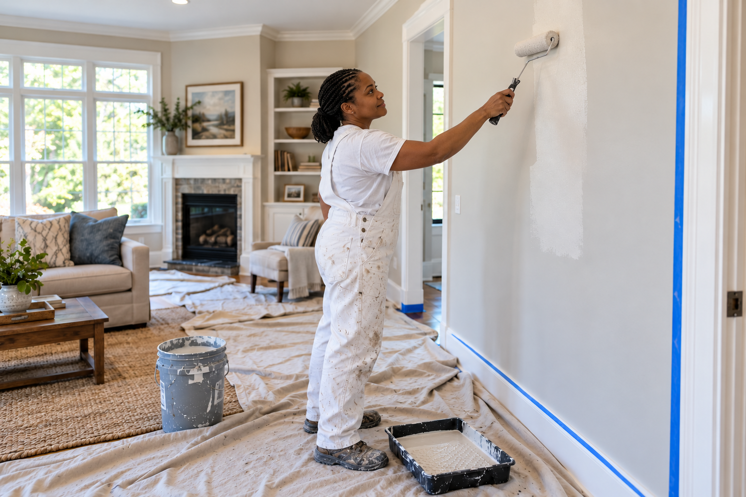 Painting supplies for a home refresh